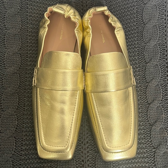 NWT Mansur Gavriel Metallic Gold Loafers US 8.5 EU 38.5 - Picture 4 of 8